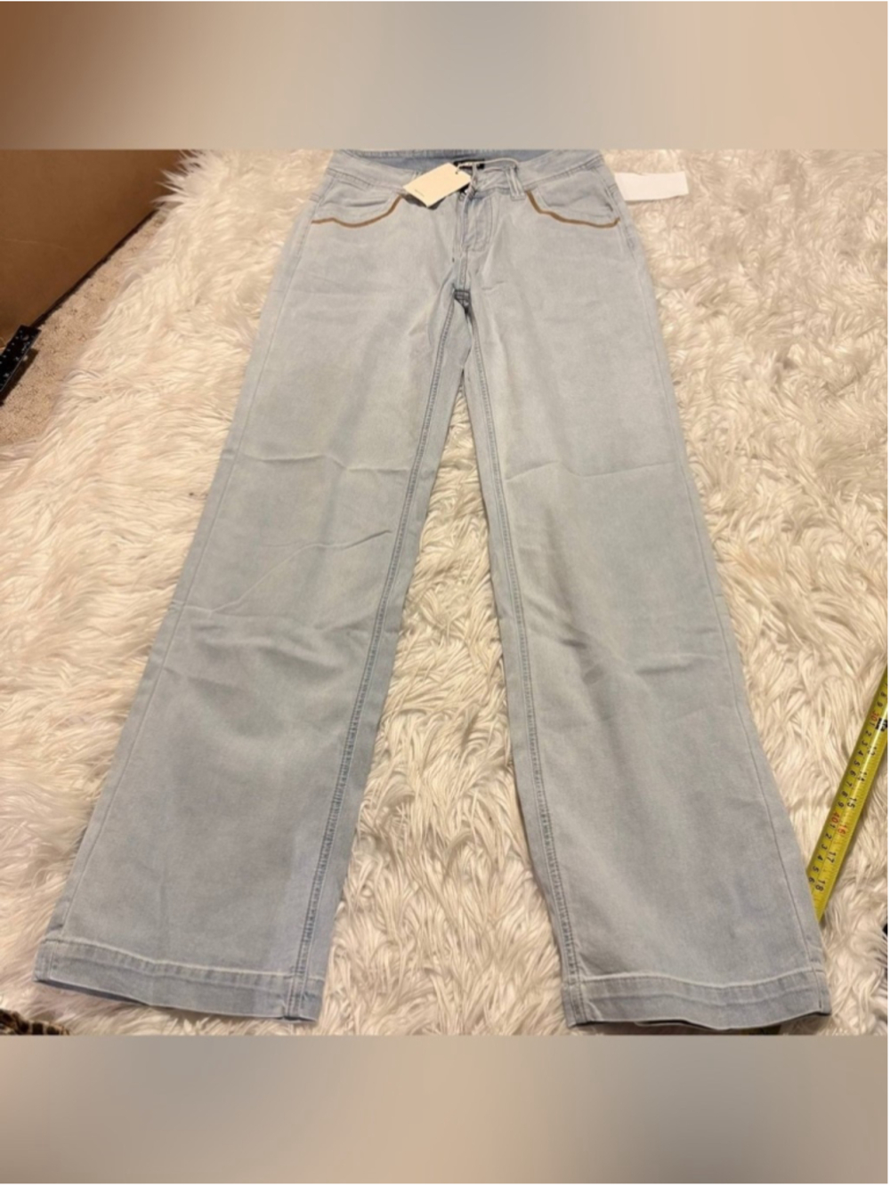 Flamingals light wash stretchy denim jeans size S FG14-5